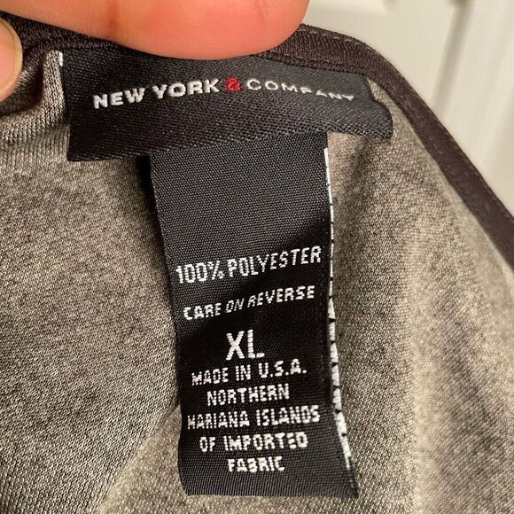 New York & Company Womens Babydoll Tank XL Dark Brown Retro Bronze Stud Mozaic - Picture 7 of 8